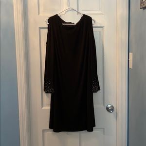 Black dress with sequin embellishments